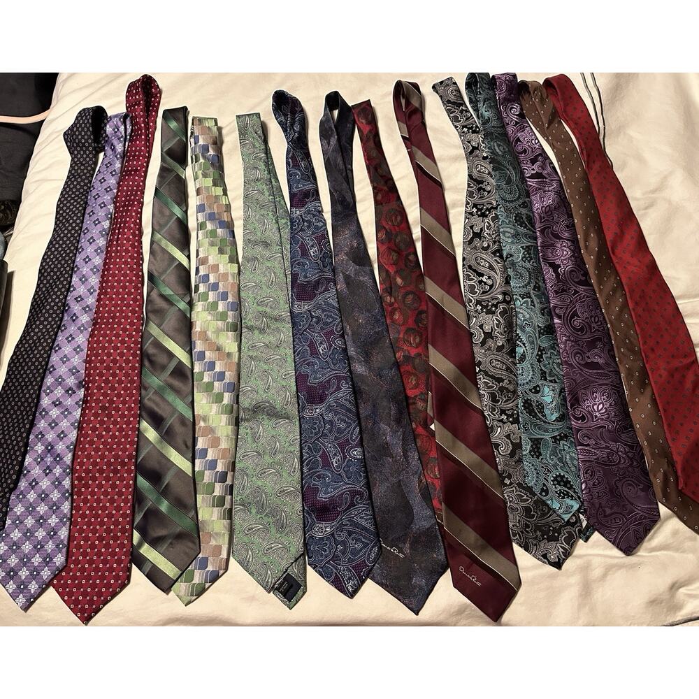 Lot‎ of 15 Men’s High End Designer Dress Ties Brooks Brothers, Jos A Banks Dior